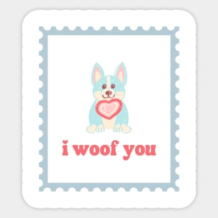 I Woof You Sticker